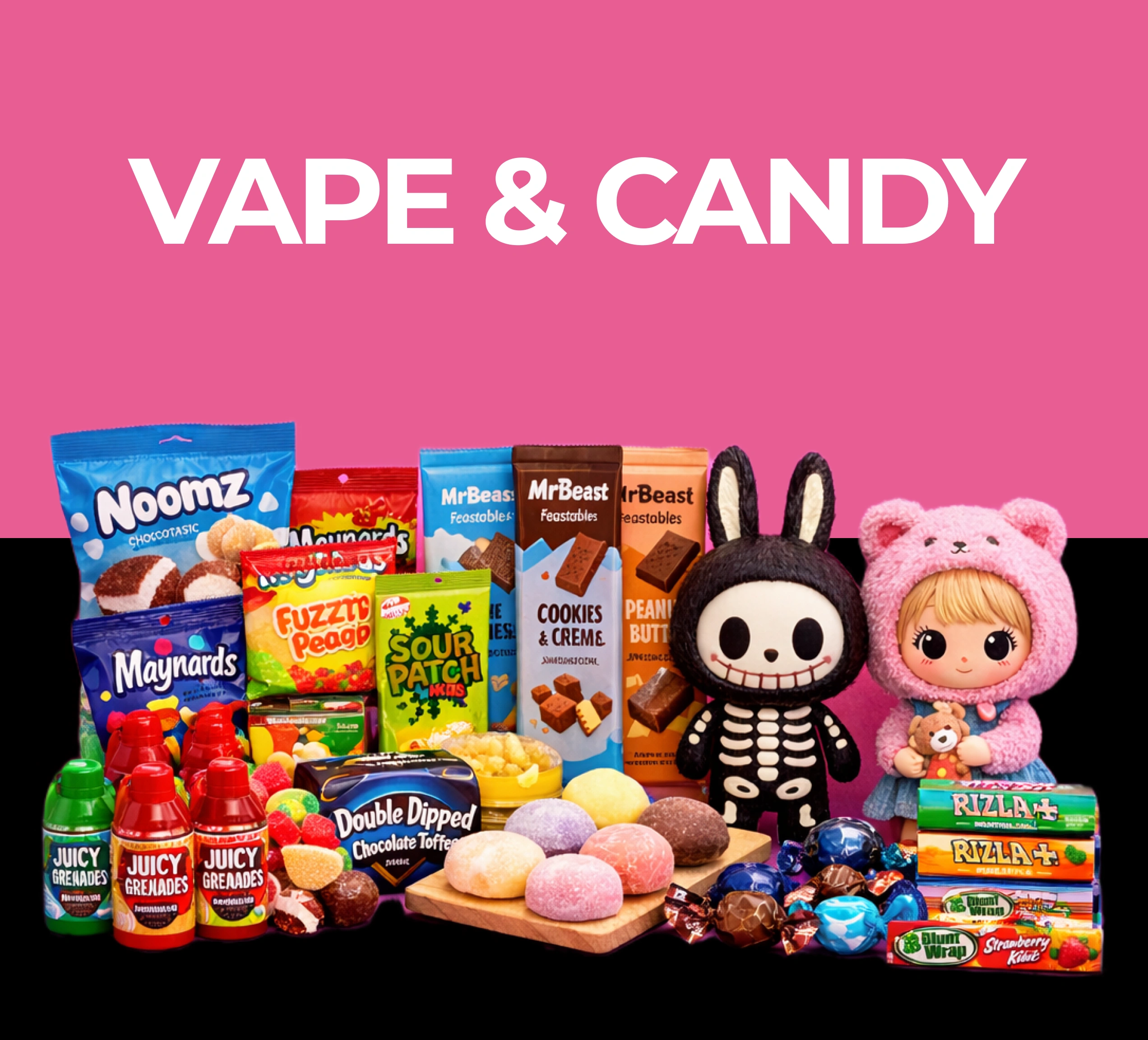 Shop shelves at Candy and Vape Station